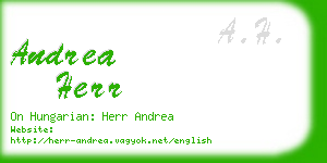 andrea herr business card